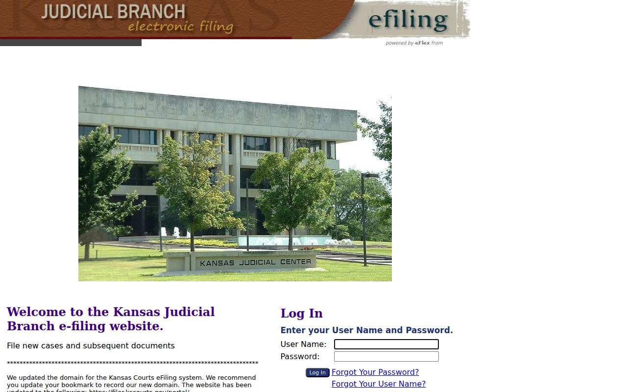 Bourbon County case lookup eFlex filing portal