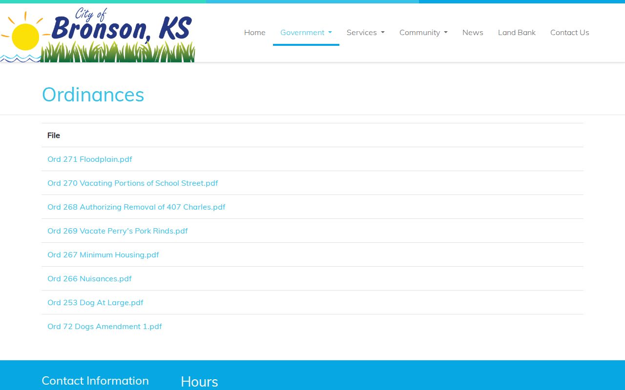 Bronson court docket distinction from city ordinances
