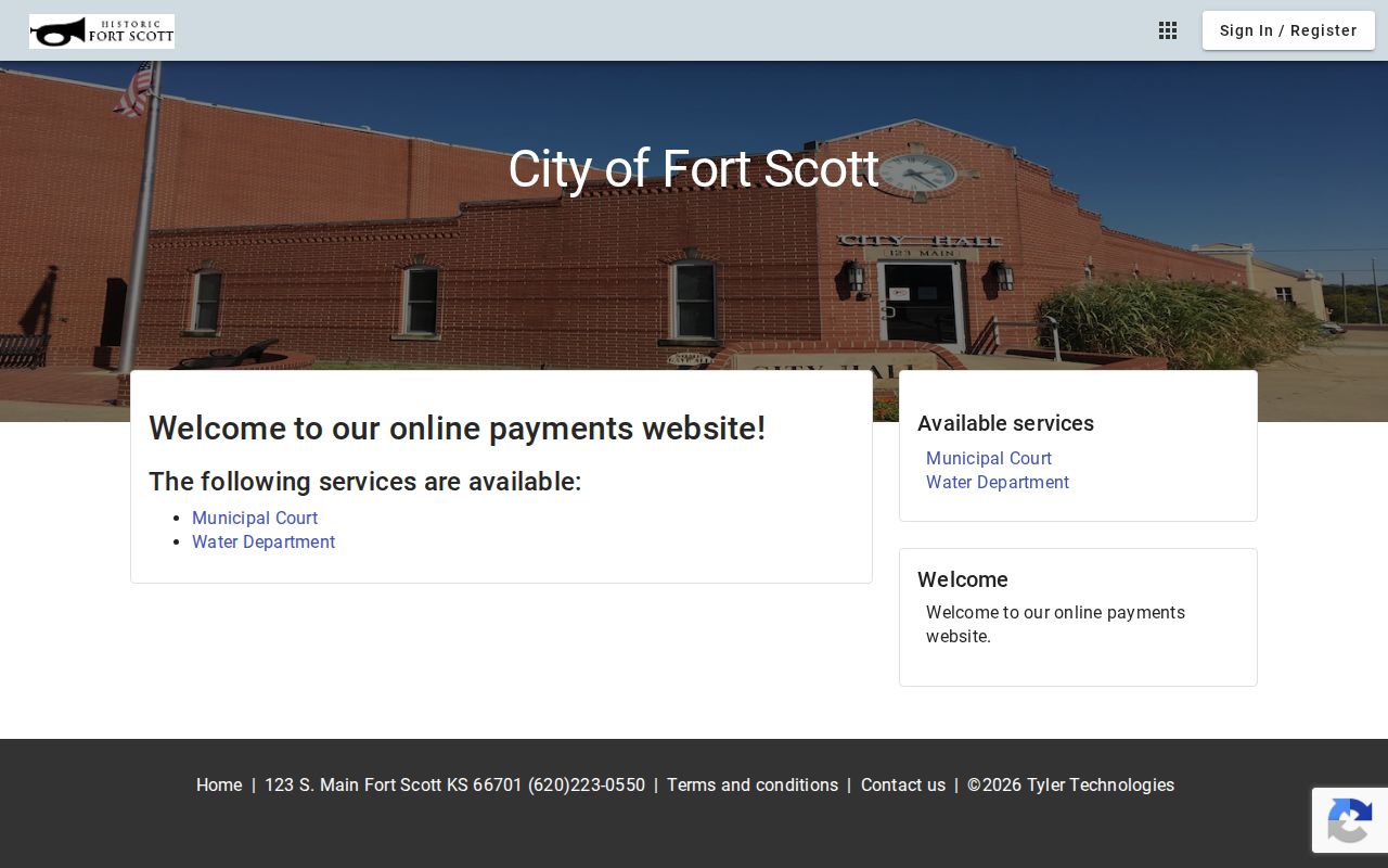 Fort Scott court docket municipal payment portal