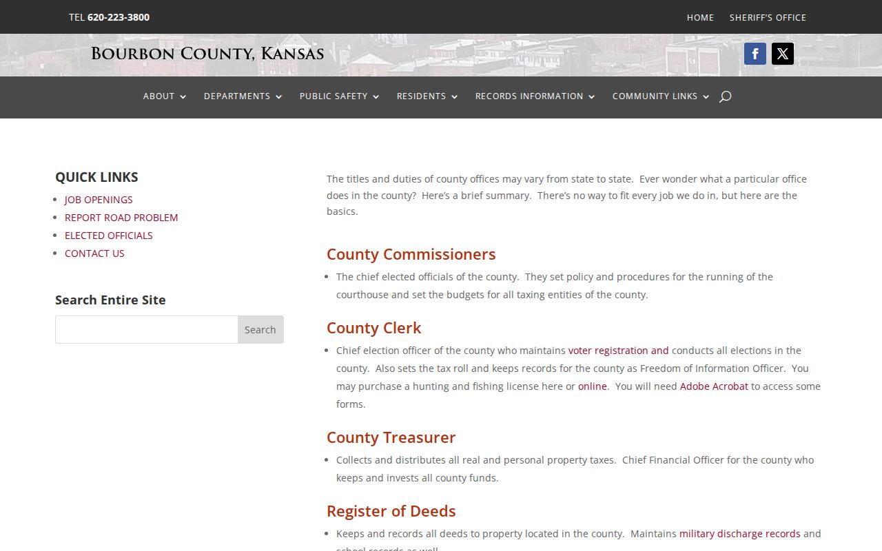 Bourbon County court docket courthouse and public terminal access